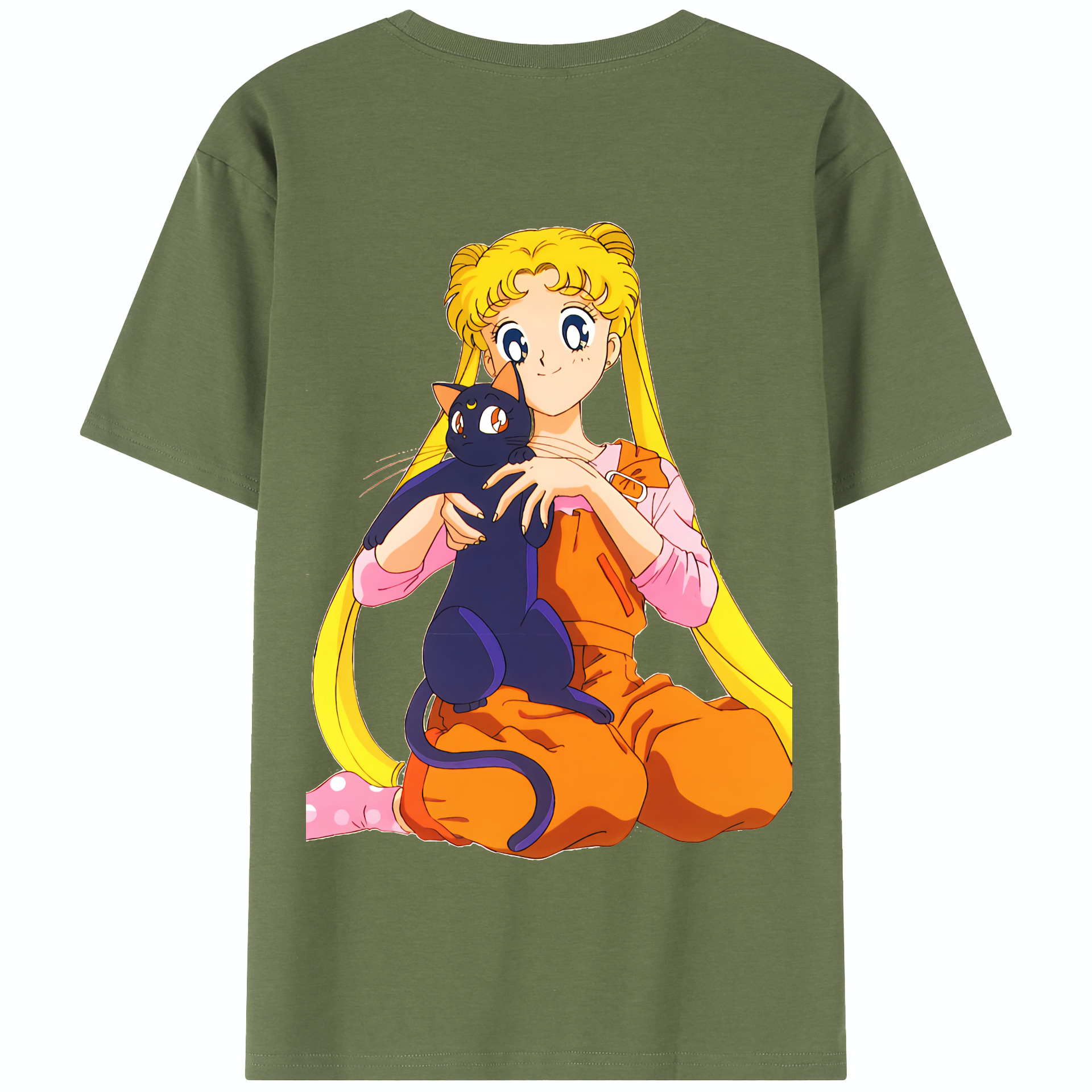 （画像用） 美少女戦士セーラームーン 愛野 美奈子 あいの みなこ Sailor Moon Aino Minako 綿100％半袖Tシャツ（背面プリント）